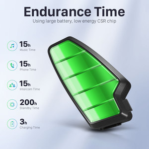 Fodsports fx10c cho <span class=keywords><strong>Bluetooth</strong></span> Mũ bảo hiểm tai nghe 2-mảnh intercomunicador Moto với Walkie Talkie cho xe máy topi keledar - Product Image 3