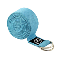 Sangle d'exercice de fitness avec boucles, étiquette personnalisée, yoga, étirement, cuir, yoga, sports de luxe, sangles en coton