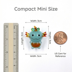 Statuetta in Vetro di Murano a Forma di Mini <span class=keywords><strong>Axolotl</strong></span>, Ornamento da Scrivania in Cristallo Trasparente, Decorazione per la Casa, Regalo - Product Image 5