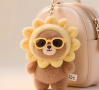 Peluches personnalisées à succès en 2025, animaux mignons/thème festif, jouets en peluche pour accessoires de sac, machine à griffes avec broderie/impression