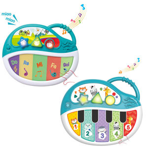 Clavier de piano en plastique à 5 touches pour enfants, jouet musical éducatif avec effets lumineux et sonores pour bébés - Vente en gros - Product Image 1