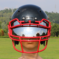 Visières de football universelles pour casque de football américain Jeunesse Adulte Visière anti-UV chromée Protection du visage Rugby