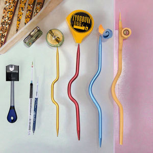 3pcs/set Simple Aluminum Bow-type U-shape Knitting <b>Needle</b> <b>Cable</b> Stitch <b>Needle</b> for Tufting - Product Image 3