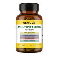 Complément Multivitaminé Adulte Marque Blanche 470mg - OEM/ODM pour l'Énergie, le Soutien Immunitaire et la Santé Globale, 60 Capsules (2 Capsules par Portion)