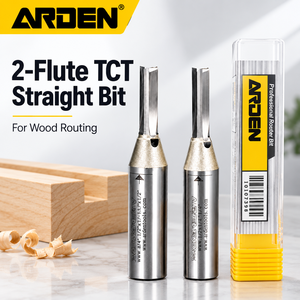 Fresa recta Arden de 1/2 pulgada con 2 filos TCT para router CNC, para ranurado y recorte de madera, MDF y aglomerado, OEM ODM - Product Image 1