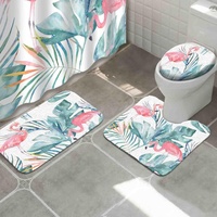 Tapis de bain antidérapant, 3 pièces, nouveaux produits de salle d'eau, Photo imprimée, tapis de toilette
