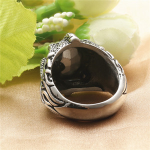 Dragon Claw <b>Ring</b> <b>Titanium</b> Steel Blue Stone Men's Punk Jewelry Gift - Product Image 3