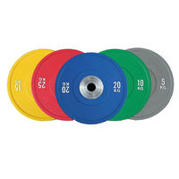 Plaques de musculation en caoutchouc de haute qualité YX, plaques de poids standard de 20 kg, 45 lb, 5-25 kg, ensemble de plaques de poids colorées