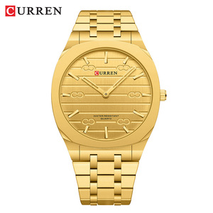 Reloj de Cuarzo CURREN para Hombre, Deportivo y Ejecutivo, de Acero Inoxidable, Resistente al Agua, con Esfera Analógica, en Oferta, Reloj Masculino Dorado - Product Image 2