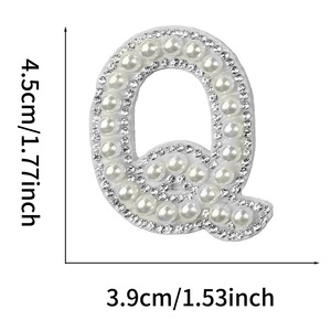 Patchs brodés personnalisés avec strass et perles, appliqués à coudre en forme de cœur, décorations pour chapeaux et vêtements, logos en tissu - Product Image 3