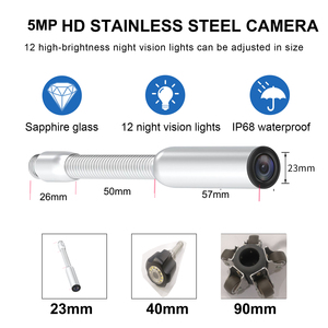 2MP IP68 kiểm tra không thấm nước hệ thống nội soi CCTV 30m công nghiệp cống thoát nước đường ống dẫn nước Push Rod Cáp ứng dụng ngoài trời - Product Image 3