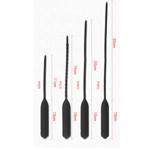 Kostenlose individuelle Box  langer Penis Stecker Vibrator Silikon Harnkatheter Masturbator Vibrierende Harnröhre Schallabsorbierender Dick-Massagegerät - Product Image 5