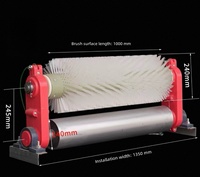Brosse industrielle non motorisée pour convoyeur, à largeur de bande variable, pour le nettoyage des rouleaux, idéale pour les mines de charbon, les cimenteries et les usines de sable, disponible en longueurs variées