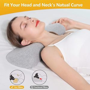 Almohada de apoyo <span class=keywords><strong>Cervical</strong></span> Memory Foam Neck Roll Bolster - Product Image 5