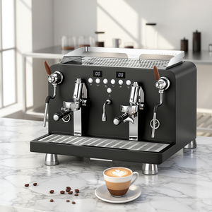 Stainless Steel Semi Automatic Espresso Coffee Maker Commercial Coffee Machine for Coffee Shop <b>Bar</b> Restaurant - Product Image 1