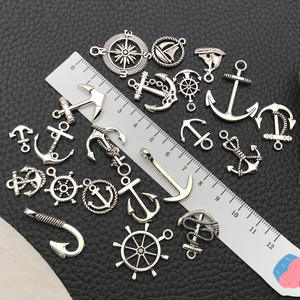 Accessoires de bijoux DIY, matériel artisanal, bracelet rétro avec pendentif ancre et gouvernail, commerce extérieur transfrontalier, vente chaude, système marin - Product Image 4