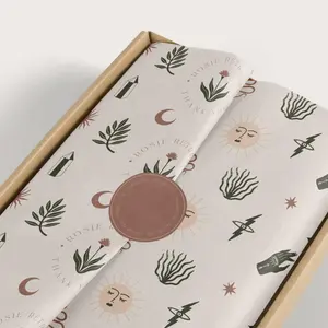 Papel tisú de regalo reciclado con logotipo impreso personalizado, papel de embalaje ecológico, para envolver ropa, zapatos, ropa, color negro y rosa