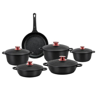 Ensemble de casseroles de 24 cm, casserole antiadhésive en aluminium moulé sous pression émaillé, casseroles et poêles multifonctions, faitout néerlandais