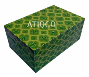 ATIQCO Caja de Joyería Artística Moderna de Madera Multiusos, Caja de Almacenamiento Rectangular para Mesa, Pintada - Product Image 4