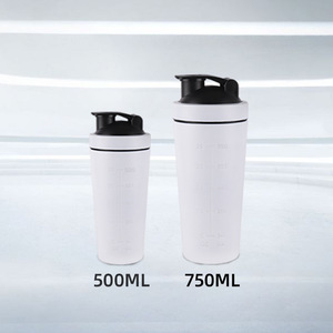 Nuevo Diseño Personalizado, Botella de Plástico PC de 500 ml, Libre de BPA, Ecológica, Deportiva, para Gimnasio, Fitness, Proteínas, con Tapa y Asa Anticorrosión - Product Image 4