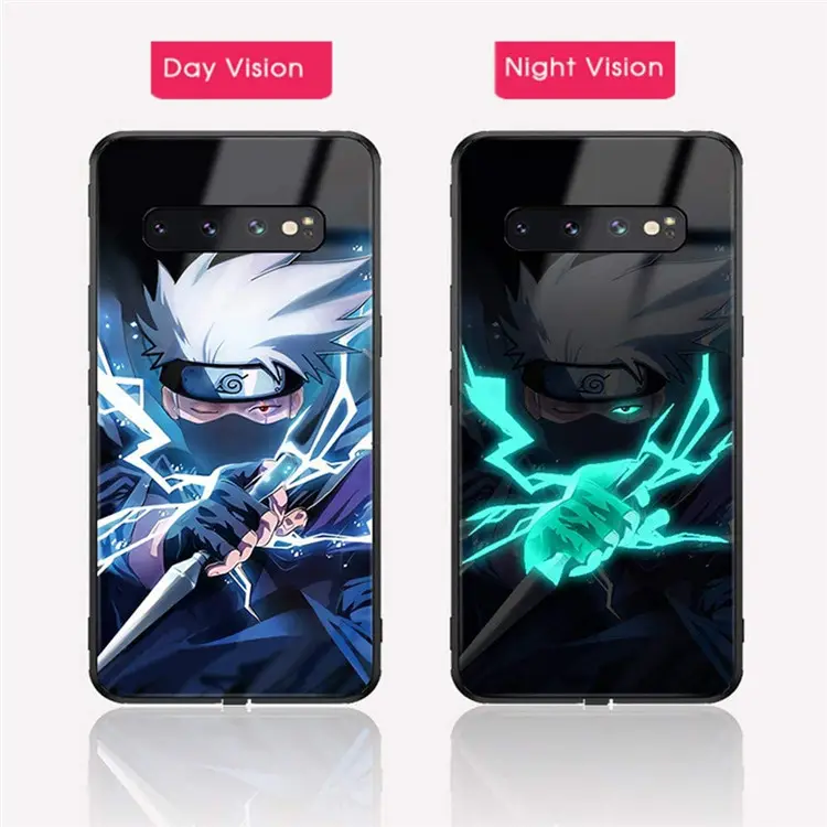 Anti-Scratch Luxury Tempered Glass Cover Call Led Flash Luminescent Glass Case for iPhone 13 Pro Max
