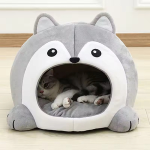 Moderne Solide Opvouwbare Zachte Afneembare Wasbare Ronde Winter Gebruik Huisdier <span class=keywords><strong>Bed</strong></span> Voor Katten Honden Doos - Product Image 1