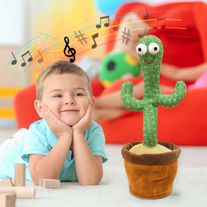 Nouveauté Vente en gros Peluche jouet électrique Parler répété Chant Dansant CactusToy Poupée Cadeau <span class=keywords><strong>pour</strong></span> enfant Enfants - Product Image 4