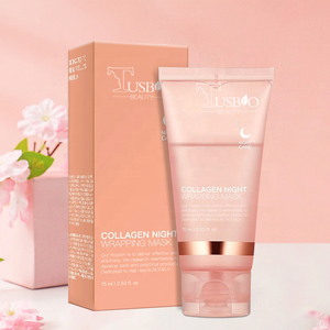 Beliebte Über nacht verpackung Peel off Collagen Sleeping <span class=keywords><strong>Bio</strong></span> <span class=keywords><strong>Bio</strong></span>-Gesichts maske Anti-Age-Riss mit Pinsel Hautpflege für Dame - Product Image 1