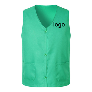 Gilet da lavoro supermercato con materiale in poliestere traspirante Logo personalizzato gilet di servizio del gruppo aziendale - Product Image 5