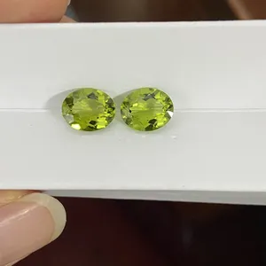 Hq Gems Oval 2.7 Winkelwagen 8X10Mm Natuurlijke Edelsteen Originele Raw Peridot Beadas Steen Prijs Per Karaat Voor ring Maken