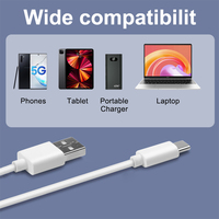 Câble USB C en gros 2A 20cm 25cm 30cm Câble de charge USB Type C pour téléphone portable Longueur personnalisée Logo disponible
