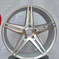 Nouvelles jantes de voiture en alliage d'aluminium T6061 forgé, noir mat, légères, 5 branches, 17-24 pouces, haute performance, PCD ET personnalisé, sport