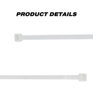 ที่มัดซิปไนลอนสีขาว14.5นิ้วสำหรับงานหนักสายรัดสำหรับอุตสาหกรรม100ชิ้นสำหรับเครื่องมือทำความสะอาดรถยนต์ - Product Image 5