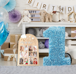 12 mois nouveau-né souvenir cadeau 1er <span class=keywords><strong>anniversaire</strong></span> fille garçon décoration ma première année cadre Photo bois bébé croissance cadre Photo - Product Image 5