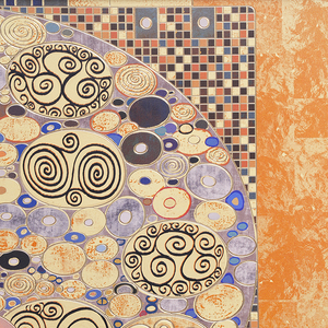 Portrait d'Adele Bloch Bauer en laiton et bois massif, fait main, sur mesure, art mural en métal n°1, idéal pour la décoration intérieure - Product Image 5