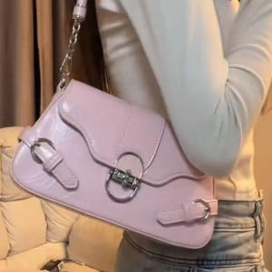 Bolso cruzado de media luna de cuero PU de moda con hebilla de correa decorativa de moda y versátil para uso diario - Product Image 2