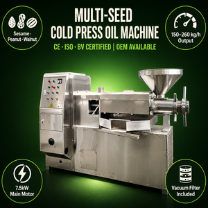 Máquina Expulsora Automática <span class=keywords><strong>de</strong></span> Alta Eficiencia para Prensado en Frío y Caliente <span class=keywords><strong>de</strong></span> Soja, Sésamo, Cacahuete, Nuez, Almendra y Girasol, 150-260 kg/h, 7.5 kW - Product Image 3