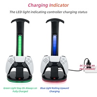 Support de casque de charge efficace pour contrôleur PS5 Affichage de chargeur rapide pour Dock de stockage de manette de jeu Dualsense Edge