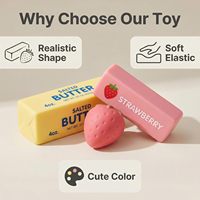 Squishmeez Kawaii PU Butter Soft Slow Rising Rice Cake Squeeze Mochi Baked Taba Squishy Fidget Antistress Toy untuk Usia 14+ Tahun
