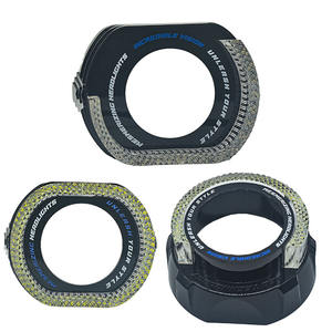 FANKAI 5D RGB Aluminum Integrated Angel Eye LED Headlight Lenses 2.5/3-Inch <b>Daytime</b> <b>Running</b> <b>Light</b> Strip APP Control - Product Image 1