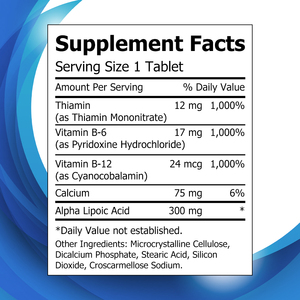 Comprimés de Vitamine B Complexe de Qualité Supérieure avec Acide Alpha-Lipoïque pour Soutenir un Métabolisme Sain et Améliorer l'Énergie – Comprimés Antioxydants - Product Image 2