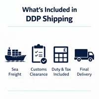 Fret maritime LCL+Express Chine vers le Royaume-Uni, expédition de bonbons et de confiseries, DDP porte-à-porte, taxes incluses, 30-45 jours, assurance, Chaojitu Logistics