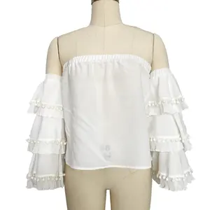 쉽게 얻을 더러운 칼라 케이크 긴 소매 블라우스 섹시한 연령 감소 멋진 여성 패션 셔츠