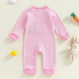 Il Mio Primo Pasqua: Tutina per Neonata con Coniglietto e Carota, in Tessuto Waffle, Maniche Raglan, Abbigliamento Primaverile per Neonati - Product Image 6