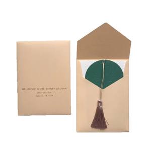 Invitaciones de Boda de Lujo con Relieve y Borlas, Tarjetas de Invitación de Boda Cortadas con Láser con Sobres para Fiestas Empresariales - Product Image 5