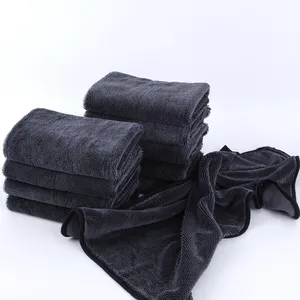 Handuk cuci mobil Microfiber 600gsm Super menyerap Twist Loop pengeringan handuk digunakan untuk Auto