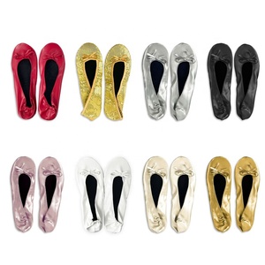 Женская складная дорожная балетная обувь без шнуровки на плоской подошве - Product Image 6