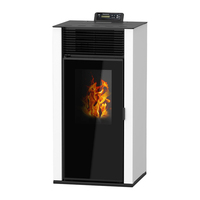 Poêle à granulés NB-PCM 13KW avec four, en acier, pour salon, moderne, intérieur, télécommande, autoportant