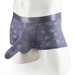 Calzoncillos <span class=keywords><strong>de</strong></span> Seda para Hombre, Jacquard, Sexy, Estilo Trunks, Tanga, Ropa Interior, Tejido <span class=keywords><strong>de</strong></span> Nailon y Elastano - Product Image 4