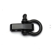 Fermoir à manille Paracord noir en acier inoxydable 304 avec goupille à vis